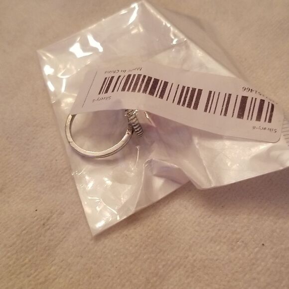 Heart pink &  silvertone ring size 8 - Picture 8 of 8